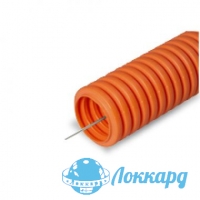Труба гофрированная ПНД лёгкая 350 Н безгалогенная (HF) оранжевая с/з d25 мм (50м/2600м уп/пал) PR.022561